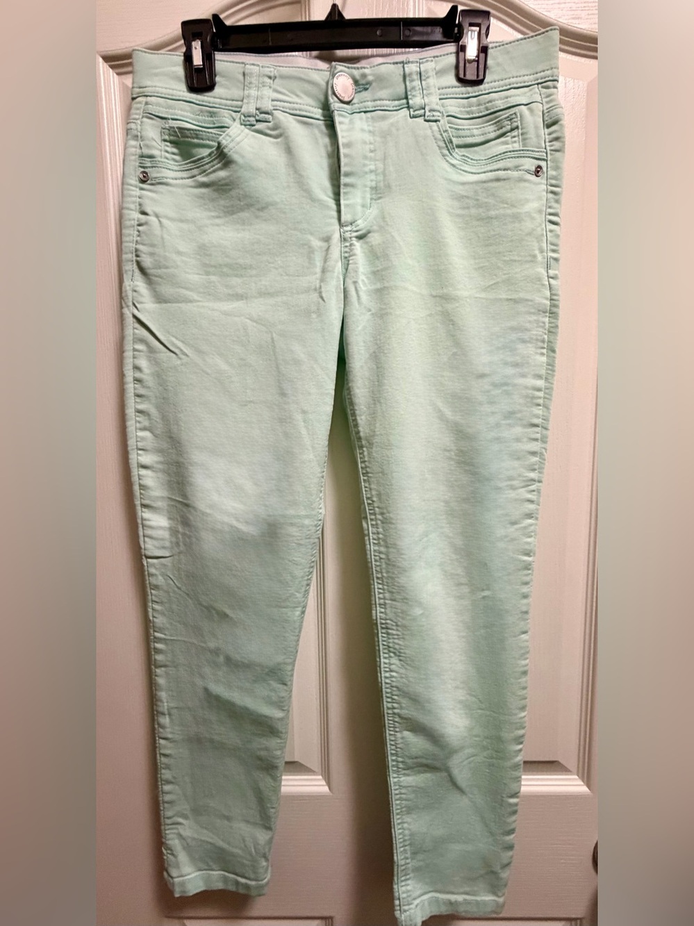 Democracy Ab Technology Jeans Size 8 Mint Green Skinny Ankle Stretch Pants